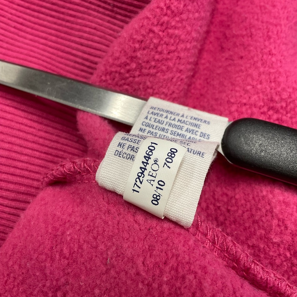 Y2K American Eagle Outfitters Women’s Half Zip Hodded Sweatshirt Sz XL Timeless - Picture 10 of 10